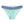 Load image into Gallery viewer, Bambina Swim cheeky bikini bottom back view with navy blue and white chevron stripe waistband and aqua color bottom
