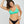 Load image into Gallery viewer, Woman wearing a Bambina Swim mix and match two piece bikini, bright green top, black bottom
