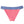 Load image into Gallery viewer, Bambina Swim cheeky bikini bottom with navy blue and white chevron stripe waistband and coral color bottom
