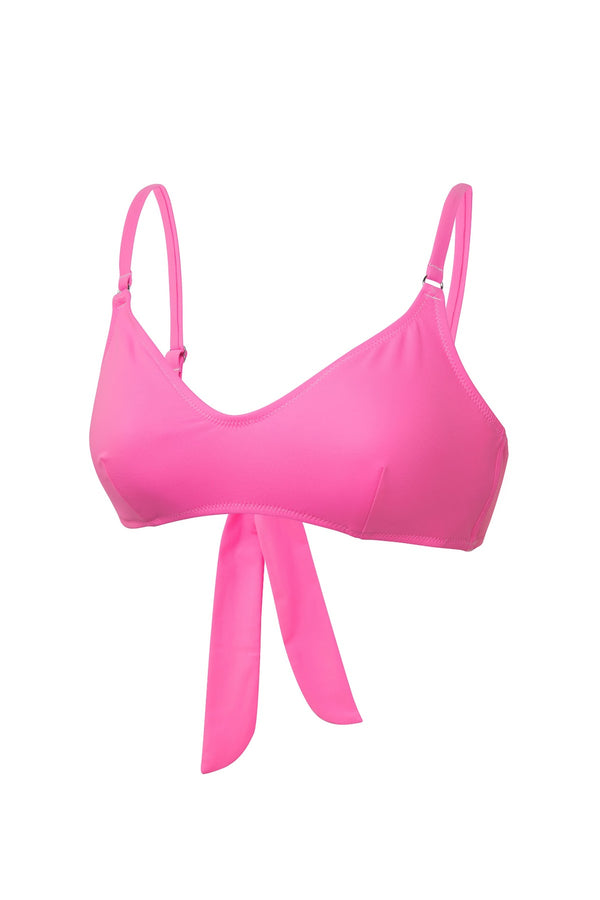 Bambina Swim bright pink two piece bikini top