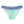 Load image into Gallery viewer, Bikini bottom back view with navy blue and white chevron stripe waistband and aqua color bottom
