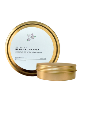 Suite 07: Newport Garden Candle - 4oz Gold Travel Tin