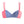 Bambina Swim coral two piece bikini top with navy and white chevron stripe detail, double adjustable straps