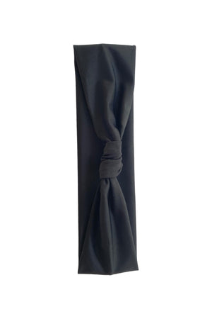 Black headband with knot on top.