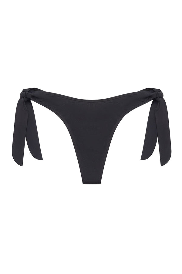 Serena Thong Bikini Bottom- Midnight Black