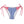 Load image into Gallery viewer, Tie side bikini bottom with navy blue and white stripes in front and and back and coral color in middle
